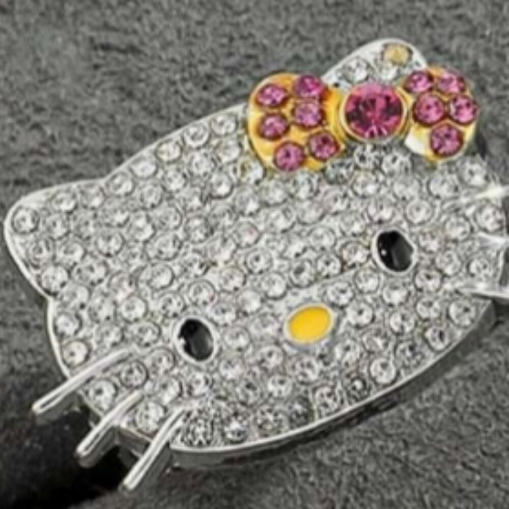 Hello Kitty Bow, Rhinestones Adjustable Ring - Picture 3 of 3